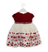 A Red Short Sleeve Dresses from Monnalisa in size 12-18M for girl. (Back View)