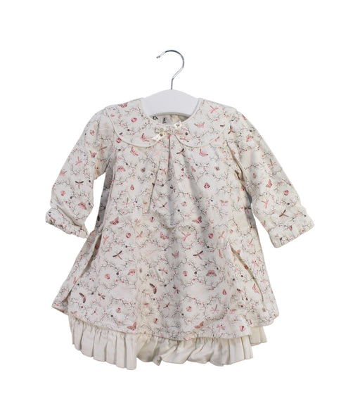 A White Long Sleeve Dresses from Dior in size 6-12M for girl. (Front View)