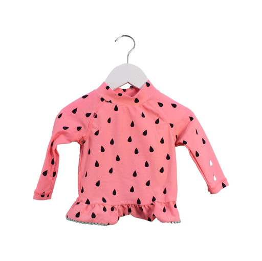 A Pink Rash Guards from Seed in size 3-6M for girl. (Front View)