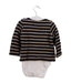 A Navy Long Sleeve Bodysuits from Petit Bateau in size 6-12M for girl. (Back View)