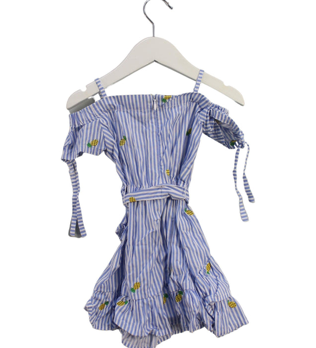 A Blue Short Sleeve Dresses from Gingersnaps in size 2T for girl. (Back View)
