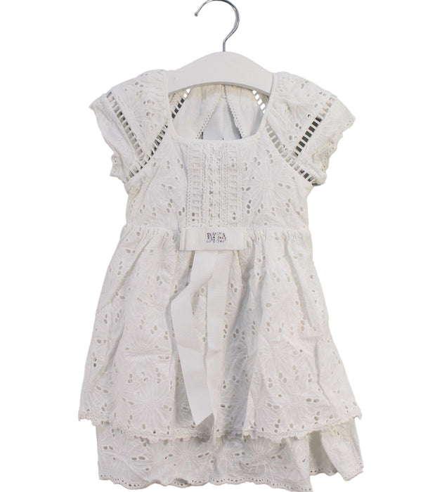 A White Short Sleeve Dresses from Nicholas & Bears in size 12-18M for girl. (Front View)