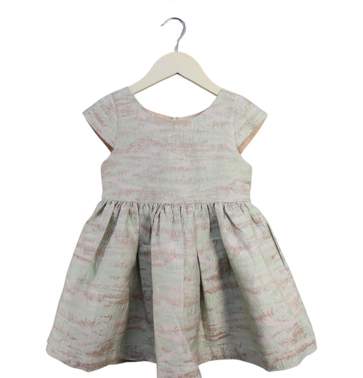 A Green Short Sleeve Dresses from Tachéri in size 4T for girl. (Front View)