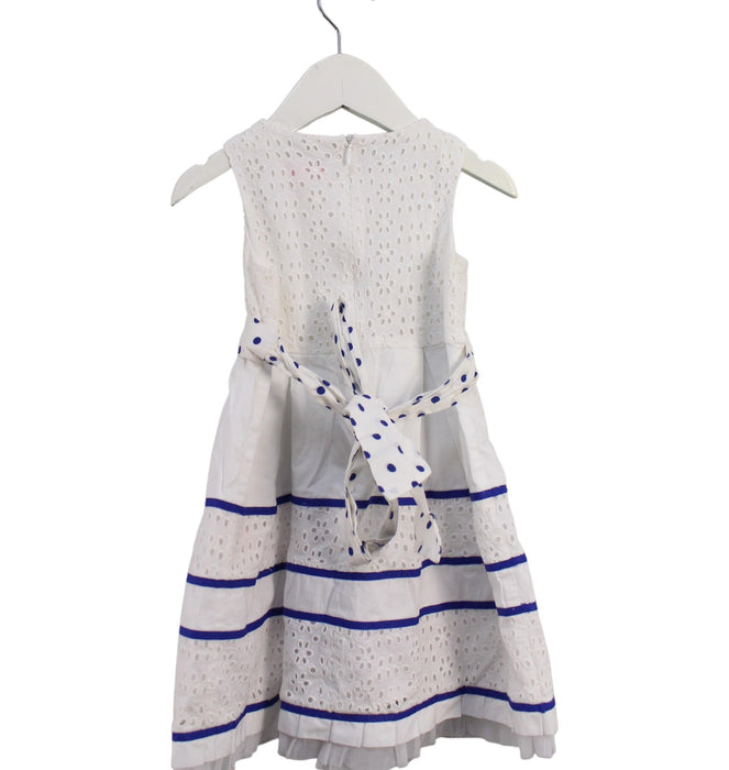 A White Sleeveless Dresses from Nicholas & Bears in size 2T for girl. (Back View)
