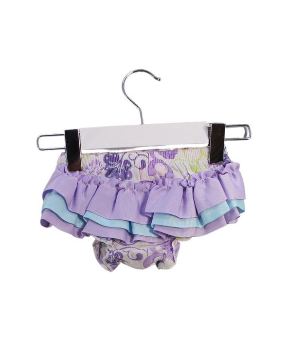 A Purple Bloomers from Mudpie in size 0-3M for girl. (Back View)