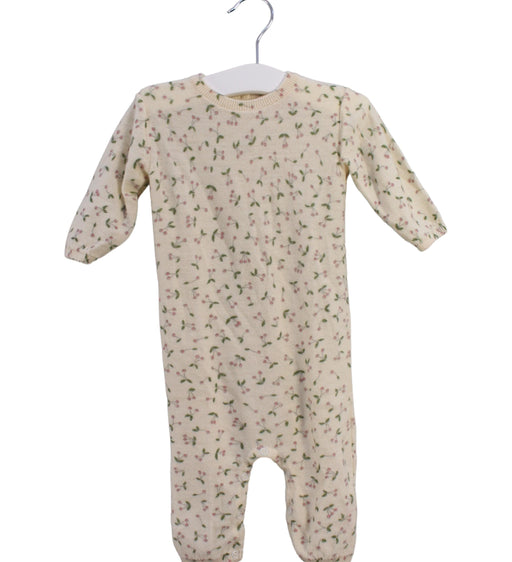 A Beige Long Sleeve Jumpsuits from Bonpoint in size 3-6M for girl. (Front View)