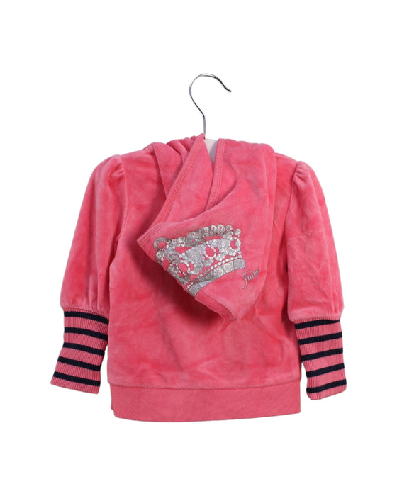 A Pink Zippered Sweatshirts from Juicy Couture in size 6-12M for girl. (Back View)