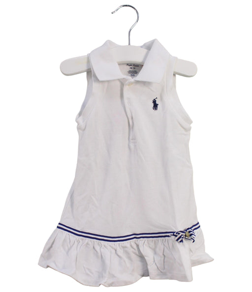 A White Sleeveless Dresses from Ralph Lauren in size 6-12M for girl. (Front View)
