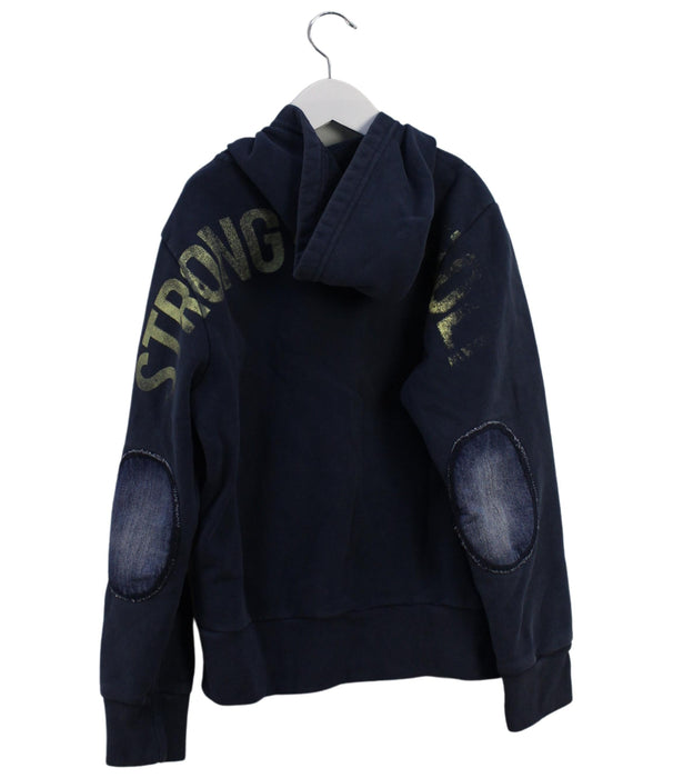 A Navy Zippered Sweatshirts from Diesel in size 9Y for boy. (Back View)