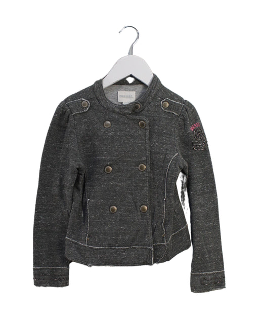 A Grey Lightweight Jackets from Diesel in size 3T for girl. (Front View)