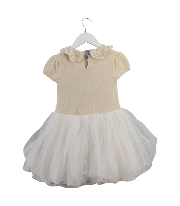 A Ivory Short Sleeve Dresses from Ralph Lauren in size 3T for girl. (Back View)
