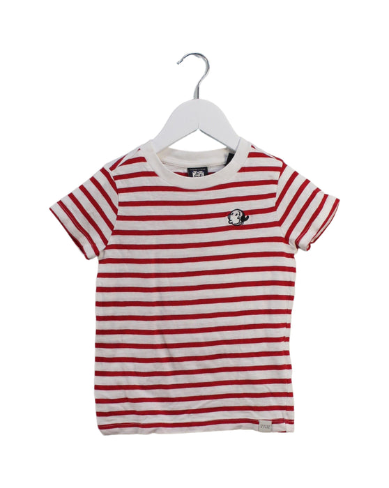 A Red Short Sleeve T Shirts from Scotch & Soda in size 4T for girl. (Front View)