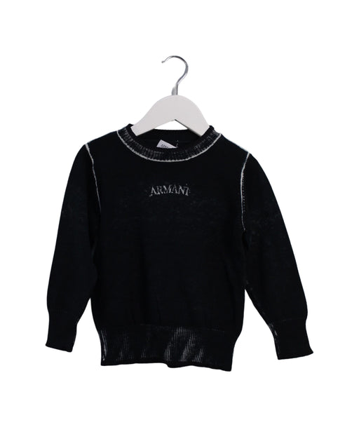A Black Knit Sweaters from Armani in size 4T for boy. (Front View)