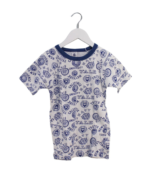 A Blue Short Sleeve T Shirts from Petit Bateau in size 10Y for boy. (Front View)