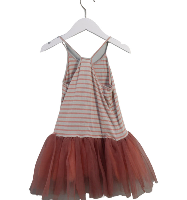 A Pink Sleeveless Dresses from jnby by JNBY in size 5T for girl. (Back View)