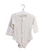 A White Long Sleeve Bodysuits from Mides in size 6-12M for boy. (Front View)
