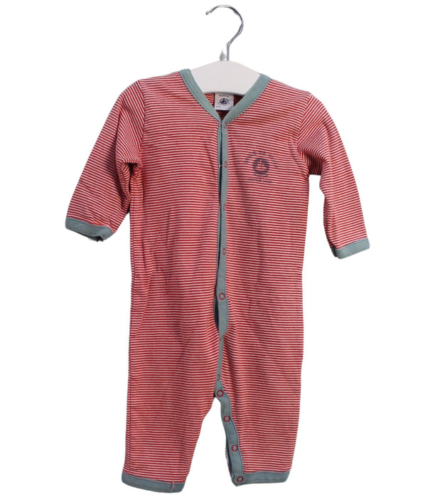 A Red Long Sleeve Jumpsuits from Petit Bateau in size 3-6M for boy. (Front View)