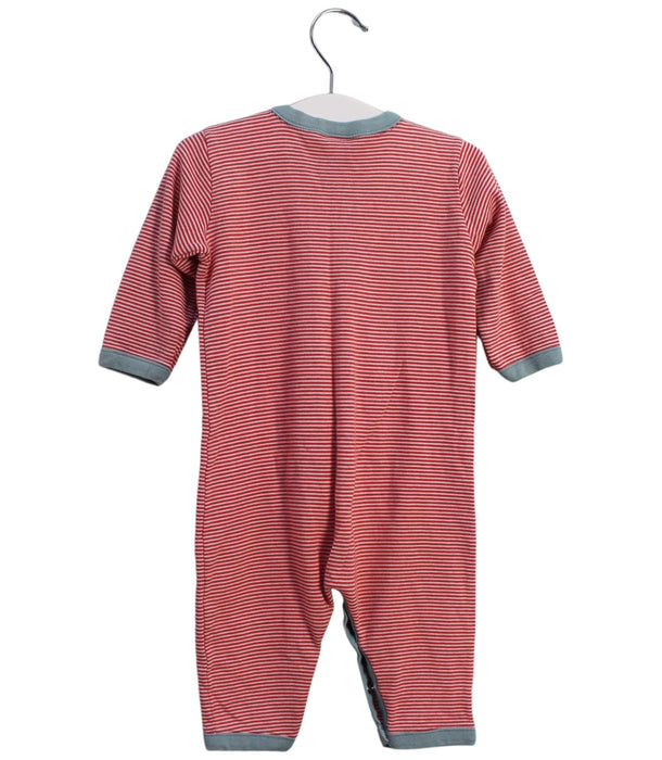 A Red Long Sleeve Jumpsuits from Petit Bateau in size 3-6M for boy. (Back View)