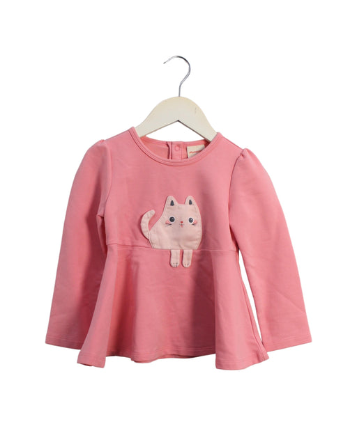 A Pink Crewneck Sweatshirts from Momonittu in size 4T for girl. (Front View)