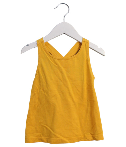 A Yellow Sleeveless Tops from Jacadi in size 3T for girl. (Front View)