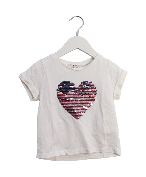 A White Short Sleeve T Shirts from Cyrillus in size 3T for girl. (Front View)