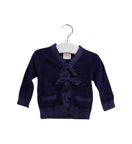 A Navy Cardigans from Seed in size 3-6M for girl. (Front View)