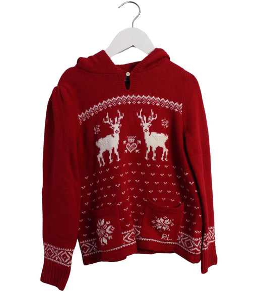 A Red Knit Sweaters from Polo Ralph Lauren in size 8Y for neutral. (Front View)