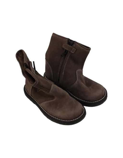 A Brown Winter Boots from Andanines in size 3T for girl. (Front View)