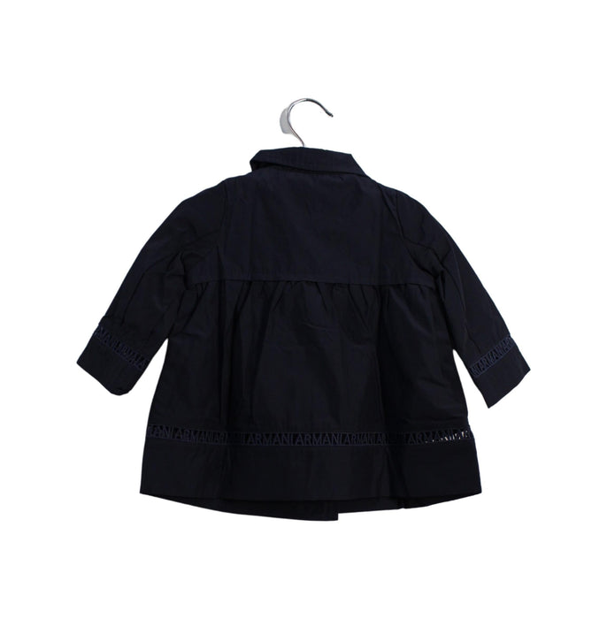 A Navy Coats from Armani in size 3-6M for girl. (Back View)