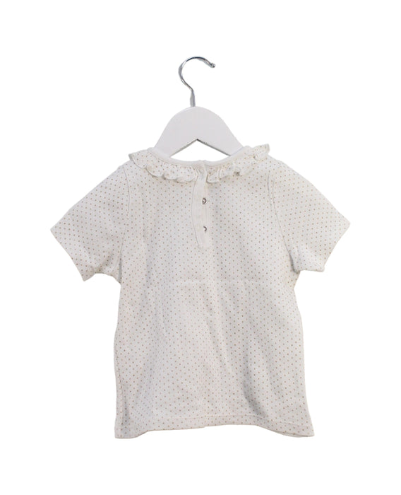 A White Short Sleeve Tops from Petit Bateau in size 3T for girl. (Back View)
