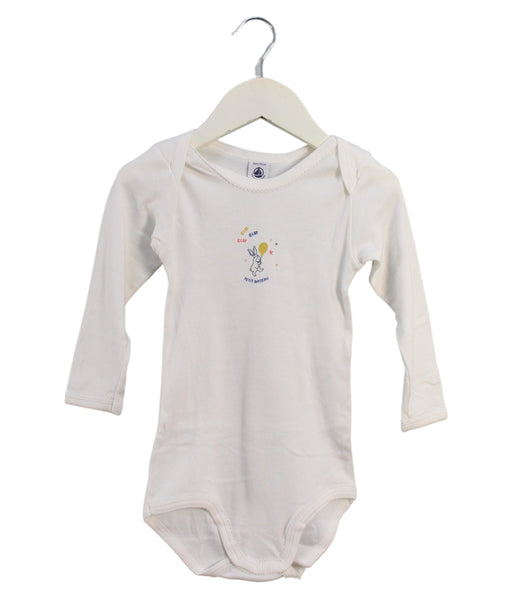 A Ivory Long Sleeve Bodysuits from Petit Bateau in size 3T for girl. (Front View)