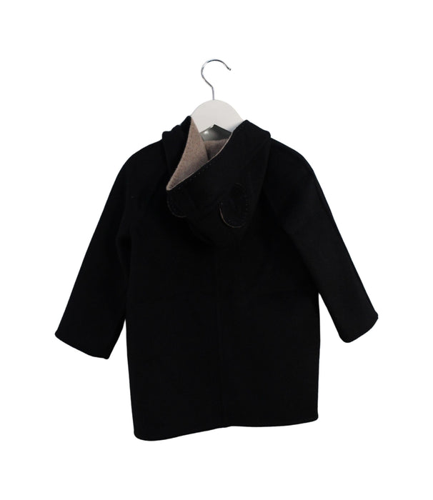 A Black Coats from GOBI in size 18-24M for girl. (Back View)