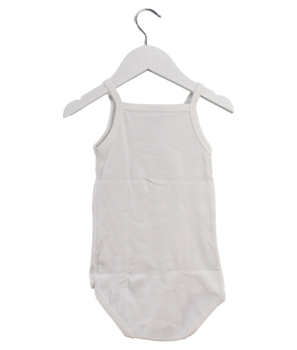 A White Sleeveless Bodysuits from Petit Bateau in size 3T for girl. (Back View)