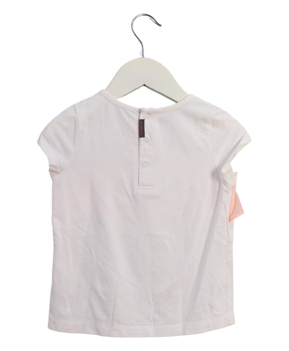 A White Short Sleeve Tops from Momonittu in size 2T for girl. (Back View)