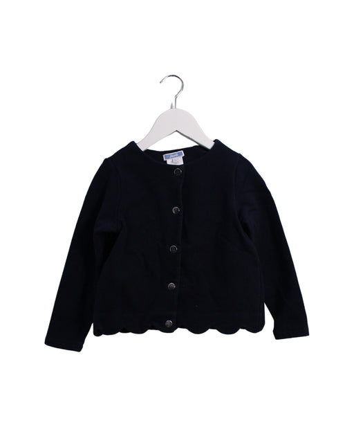 A Navy Lightweight Jackets from Jacadi in size 6T for girl. (Front View)