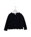 A Navy Lightweight Jackets from Jacadi in size 6T for girl. (Front View)