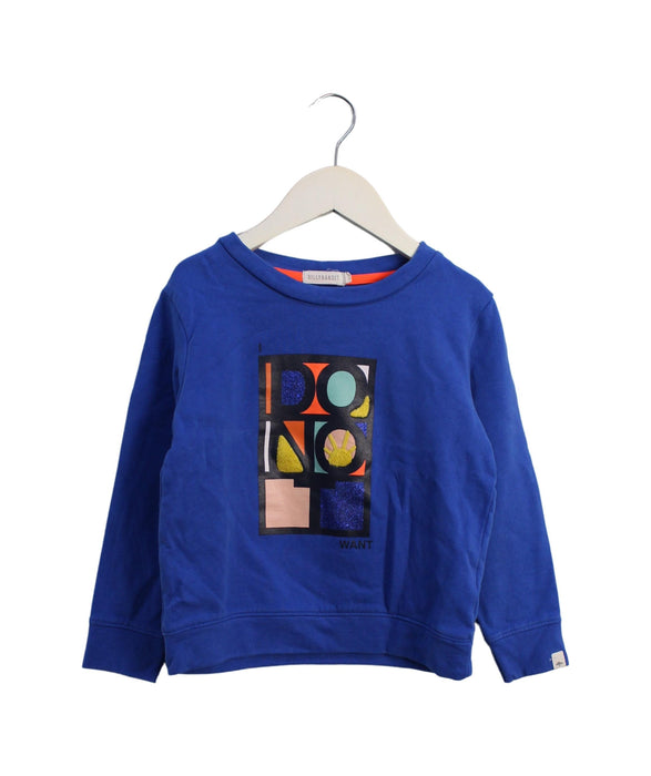 A Blue Crewneck Sweatshirts from Billybandit in size 5T for girl. (Front View)