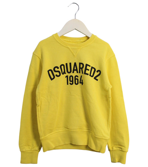 A Yellow Crewneck Sweatshirts from DSquared2 in size 8Y for boy. (Front View)