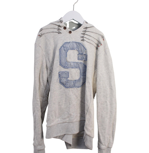 A Grey Hooded Sweatshirts from Scotch Shrunk in size 12Y for girl. (Front View)