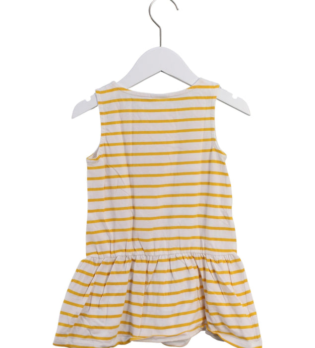 A Yellow Sleeveless Dresses from Polarn O. Pyret in size 2T for girl. (Back View)