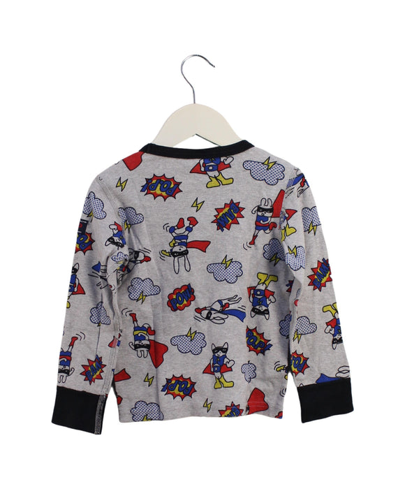 A Grey Long Sleeve Tops from Polarn O. Pyret in size 3T for boy. (Back View)