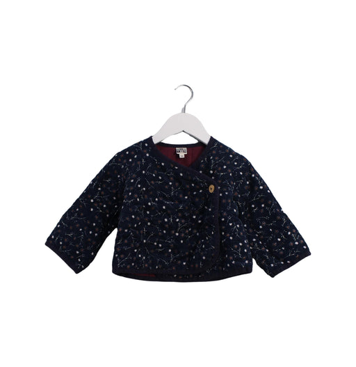 A Navy Lightweight Jackets from Bonton in size 12-18M for girl. (Front View)