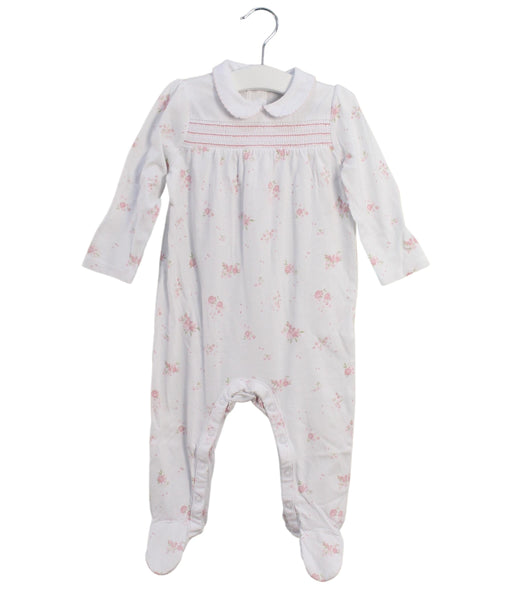 A White Onesies from The Little White Company in size 6-12M for girl. (Front View)