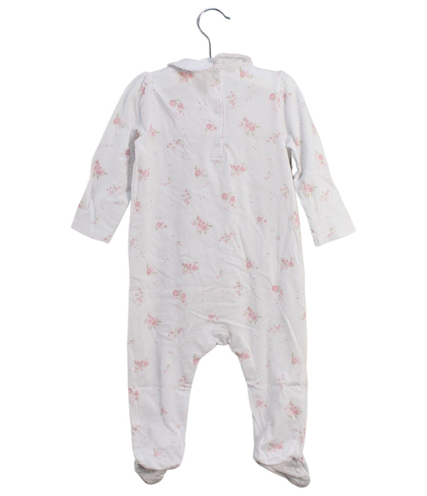 A White Onesies from The Little White Company in size 6-12M for girl. (Back View)