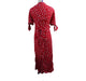 A Red Short Sleeve Dresses from Seraphine in size S for maternity. (Back View)