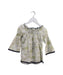 A White Long Sleeve Tops from Comme Maman Collection in size 4T for girl. (Front View)