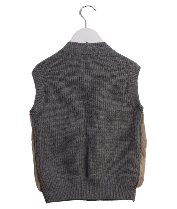 A Grey Outerwear Vests from Crewcuts in size 6T for girl. (Back View)