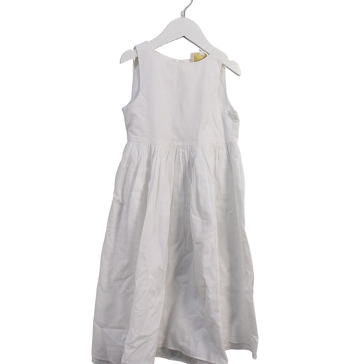 A White Sleeveless Dresses from Jacadi in size 4T for girl. (Front View)