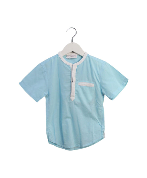 A Blue Shirts from Excuse My French in size 4T for boy. (Front View)