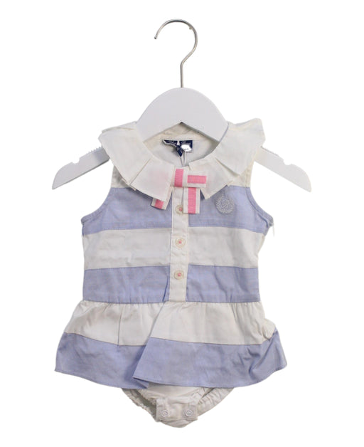 A Blue Sleeveless Bodysuits from Nicholas & Bears in size 6-12M for girl. (Front View)